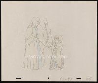 2m280 LORD OF THE RINGS animation art '78 great pencil drawing of Bilbo Baggins & Gandalf!