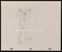 2m281 LORD OF THE RINGS animation art '78 Tolkein, great cartoon pencil drawing of Gollum!