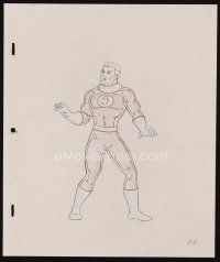 2m291 MR. FANTASTIC animation art '90s great cartoon pencil drawing of Marvel's superhero!