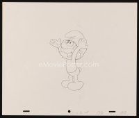 2m311 SMURFS animation art '80s great cartoon pencil drawing of Papa Smurf!