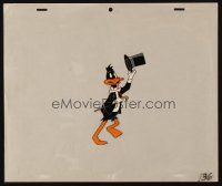 2m081 DAFFY DUCK animation cel '60s great image wearing tuxedo with top hat & holding cane!