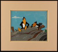 2m020 HECKLE & JECKLE matted animation cel '79 great image of Paul Terry's cartoon magpie birds!