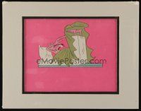 2m032 PINK PANTHER matted animation cel '70s great cartoon image of him in Murphy bed!