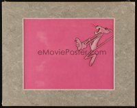 2m034 PINK PANTHER matted animation cel '70s great cartoon image of him with nail in foot!