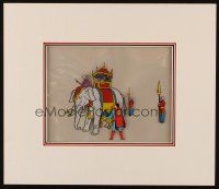 2m013 SUPERMAN matted animation cel '60s the classic superhero by elephant from TV cartoon!