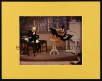 2m016 WHO FRAMED ROGER RABBIT matted animation cel '88 Donald & Daffy Duck duelling at piano bar!
