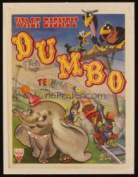 2m005 DUMBO linen Belgian '47 different art from Walt Disney circus elephant classic!