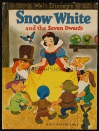 2m403 SNOW WHITE & THE SEVEN DWARFS Big Golden Book '52 Disney classic, great color illustrations!