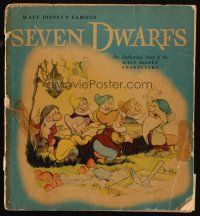 2m396 SNOW WHITE & THE SEVEN DWARFS softcover book '38 Disney animated cartoon fantasy classic!