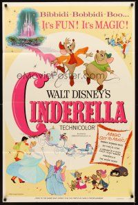 2m130 CINDERELLA 1sh R73 Walt Disney classic romantic musical fantasy cartoon!