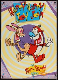 2m791 REN & STIMPY SHOW Australian commercial poster '94 Happy Happy Joy Joy, great cartoon image!