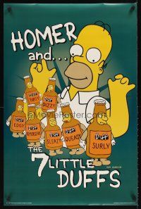 2m797 SIMPSONS Australian commercial poster '98 great image of Homer and The Seven Little Duffs!