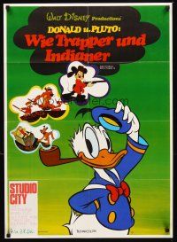 2m198 HOW TO RELAX German '74 Disney, great cartoon art with Mickey Mouse & Pluto!