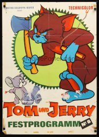 2m221 TOM & JERRY FESTIVAL NO 8 German 1960s great different cat & mouse chase artwork!