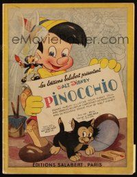 2m400 PINOCCHIO French song book '46 Disney classic cartoon about wooden boy who wants to be real!