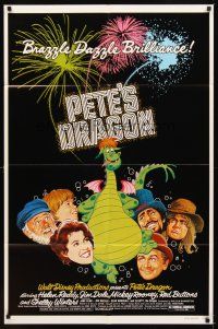 2m152 PETE'S DRAGON 1sh '77 Walt Disney animation/live action, colorful art of Elliott!