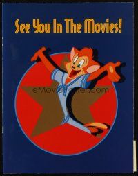 2m381 CATS DON'T DANCE promo brochure '97 Warner Bros. animated feline musical cartoon!