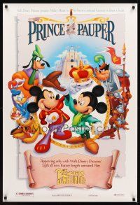 2m716 RESCUERS DOWN UNDER/PRINCE & THE PAUPER DS 1sh '90 Mickey, Goofy, Donald, Pluto & more!