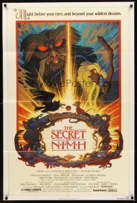 2m160 SECRET OF NIMH 1sh '82 Don Bluth, cool mouse fantasy cartoon artwork by Tim Hildebrandt!