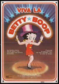 2m737 BETTY BOOP FOR PRESIDENT Spanish '80 wonderful cartoon image of her wearing top hat!