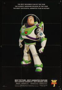 2m164 TOY STORY 3 2-sided 1sh '10 Disney/Pixar, Buzz Lightyear on one side, movie scenes on other!