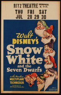 2m007 SNOW WHITE & THE SEVEN DWARFS WC '37 Walt Disney animated cartoon fantasy classic!