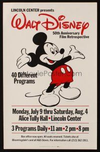 2m008 WALT DISNEY 50TH ANNIVERSARY FILM RETROSPECTIVE WC '73 great image of Mickey Mouse!