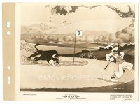 2m469 HOW TO PLAY GOLF 8x11 key book still '44 great image of bull charging Goofy on golf course!