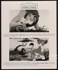 2m666 LION KING II: SIMBA'S PRIDE 2 video 8x10 stills '98 Disney African lion cartoon sequel!
