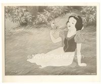 2m456 SNOW WHITE & THE SEVEN DWARFS 8x10 still '37 great close up of her smiling at bird!