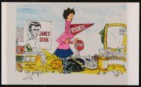 2m060 GREASE animation cel '78 Stockard Channing in opening credits, includes animator signature!