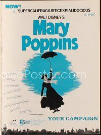 2m352 MARY POPPINS English pressbook R73 Julie Andrews, Disney's musical classic, different images