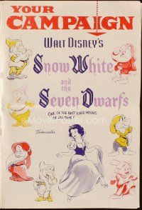 2m358 SNOW WHITE & THE SEVEN DWARFS English pressbook R64 Disney cartoon classic, different images