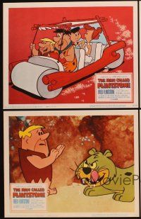 2m105 MAN CALLED FLINTSTONE 7 LCs '66 Hanna-Barbera, Fred, Barney, Wilma & Betty, spy spoof!