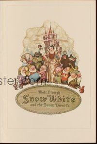2m419 SNOW WHITE & THE SEVEN DWARFS Christmas card '75 Disney wishes you a Snow White Christmas!