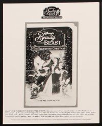 2m329 BEAUTY & THE BEAST: THE ENCHANTED CHRISTMAS video presskit w/ 3 stills '97 Disney cartoon!