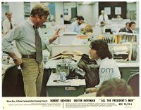 2p265 ALL THE PRESIDENT'S MEN 11x14 still #1 '76 Dustin Hoffman & Redford as Woodward & Bernstein!