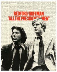 2p008 ALL THE PRESIDENT'S MEN TC '76 Dustin Hoffman & Robert Redford as Woodward & Bernstein!