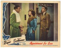 2p274 APPOINTMENT FOR LOVE LC '41 Charles Boyer & pretty Margaret Sullavan wearing robes!