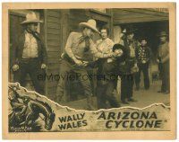 2p276 ARIZONA CYCLONE LC '34 cowboy Wally Wales takes down bad guy as people watch!