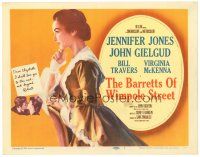 2p011 BARRETTS OF WIMPOLE STREET TC '57 pretty Jennifer Jones as Elizabeth Browning!