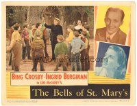 2p301 BELLS OF ST. MARY'S LC '46 Ingrid Bergman watches Bing Crosby referee kids' boxing match!