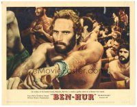 2p303 BEN-HUR LC #7 '60 Charlton Heston is a galley slave on war vessel, William Wyler classic!