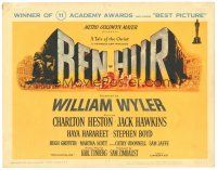 2p015 BEN-HUR TC '60 William Wyler classic religious epic, cool chariot art!