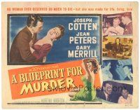 2p021 BLUEPRINT FOR MURDER TC '53 no one deserved to die more than sexy bad Jean Peters!