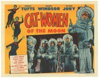 2p363 CAT-WOMEN OF THE MOON LC '53 campy cult classic, close up of astronauts in space suits!