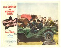 2p385 CLIPPED WINGS LC '53 great image of Leo Gorcey & Huntz Hall with three men in broken jeep!