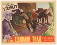 2p389 COLORADO TRAIL LC '38 tough cowboy Charles Starrett punches bad guy on street!