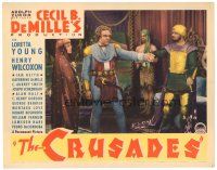 2p413 CRUSADES LC '35 Cecil B DeMille, Loretta Young stares at Henry Wilcoxon & Ian Keith!