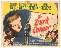 2p041 DARK CORNER TC '46 Lucille Ball, Clifton Webb, William Bendix, Stevens, cool film noir image